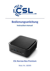 CSL Narrow Box Premium Bedienungsanleitung