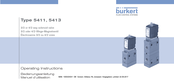 bürkert 5411 Bedienungsanleitung