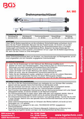 BGS technic 960 Bedienungsanleitung
