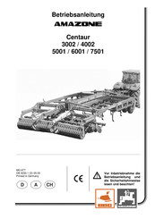 Amazone Centaur 5001 Betriebsanleitung