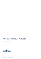 Mitel 650 SIP-DECT Kurzanleitung