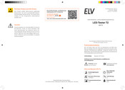 elv LED-T2 Inbetriebnahme- Und Kurzbedienungsanleitung