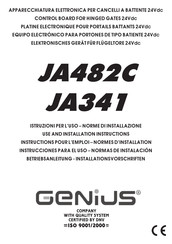 Genius JA482C Betriebsanleitung - Installationsvorschriften