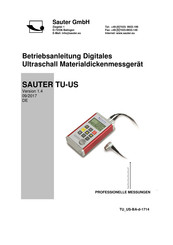 Sauter TU-US Betriebsanleitung