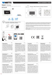 Watts Vision Wireless BT-CT03 RF Schnellinstallationsanleitung