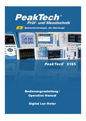 PeakTech P5165 Bedienungsanleitung