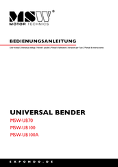 MSW Motor Technics MSW-UB100A Bedienungsanleitung