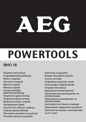 AEG BHO 18 Originalbetriebsanleitung
