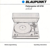 Blaupunkt arlech AP-6750 Bedienungsanleitung