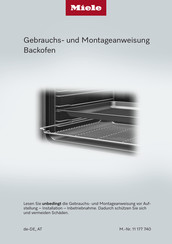 Miele H 7164 B Gebrauchs- Und Montageanweisung