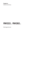 Gaggenau RW 282 Gebrauchsanleitung