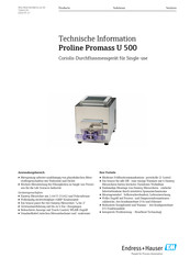Endress+Hauser Proline Promass U 500 Technische Information