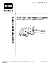 Toro Multi-Pro 1200 Bedienungsanleitung
