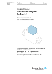 Endress+Hauser Proline 10 Kurzanleitung
