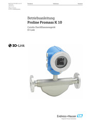 Endress+Hauser Proline Promass K 10 Betriebsanleitung