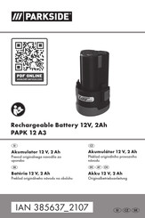 Parkside PAPK 12 A3 Originalbetriebsanleitung