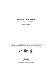 Nordson Nachfilter Generation 4 Betriebsanleitung