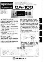 Pioneer CA-100 Bedienungsanleitung