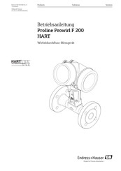 Endress+Hauser Proline Promass F 200 Betriebsanleitung