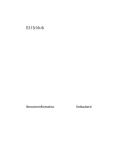 Electrolux E31510-6 Benutzerinformation