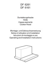 AEG DF 6261 Montage- Und Gebrauchsanweisungen