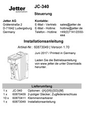 Jetter JC-340 Installationsanleitung
