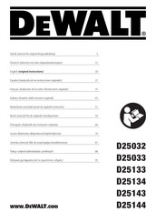DeWalt D25133 Originalanweisungen