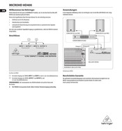 Behringer MICROHD HD400 Kurzanleitung