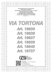 Gessi VIA TORTONA 18637 Bedienungsanleitung