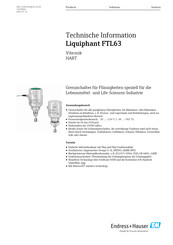 Endress+Hauser Liquiphant FTL63 Dichte Technische Information