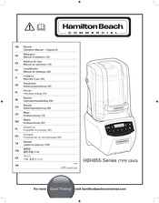 Hamilton Beach Commercial HBH855 Serie Bedienungsanleitung