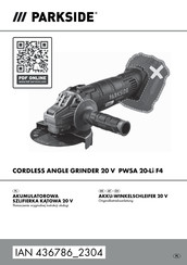 Parkside PWSA 20-Li F4 Originalbetriebsanleitung