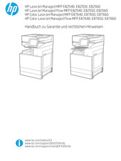 HP Color LaserJet Managed MFP E87640 Handbuch Zu Garantie Und Rechtlichen Hinweisen