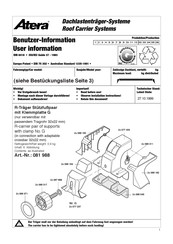 Atera 081 988 Benutzerinformation