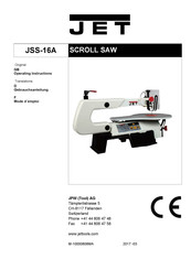 Jet JSS-16A Gebrauchsanleitung