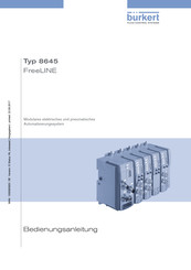 bürkert 8645 Bedienungsanleitung