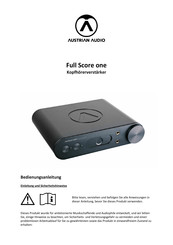 Austrian Audio Full Score one Bedienungsanleitung