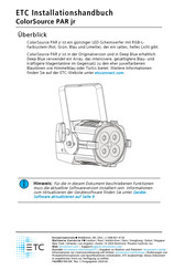 ETC ColorSource PAR jr Installationshandbuch