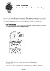 Citizen CB5850-80E Kurzanleitung