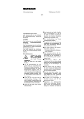 SEVERIN WA 2120 Gebrauchsanweisung