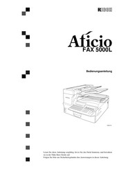 Ricoh Aficio FAX 5000L Bedienungsanleitung