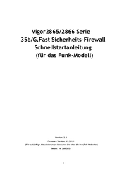 Draytek Vigor2865ax Schnellstartanleitung