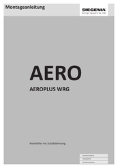 Siegenia AERO AEROPLUS WRG Montageanleitung
