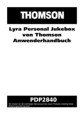 THOMSON Lyra PDP2840 Anwenderhandbuch