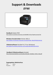 Godex DT4X Bedienungsanleitung