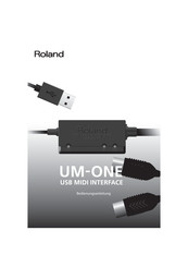 Roland UM-ONE Bedienungsanleitung