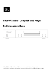 JBL CD350 Classic Bedienungsanleitung