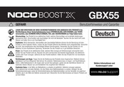 noco BOOST X GBX55 Benutzerhinweise Und Garantie