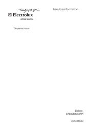 Electrolux AOC35040 Benutzerinformation