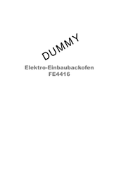 Electrolux DUMMY FE4416 Bedienungsanleitung